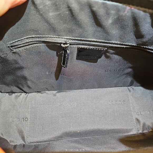 Gucci Black Patent Leather Bamboo Handle 2-Way Bag - Picture 13 of 16